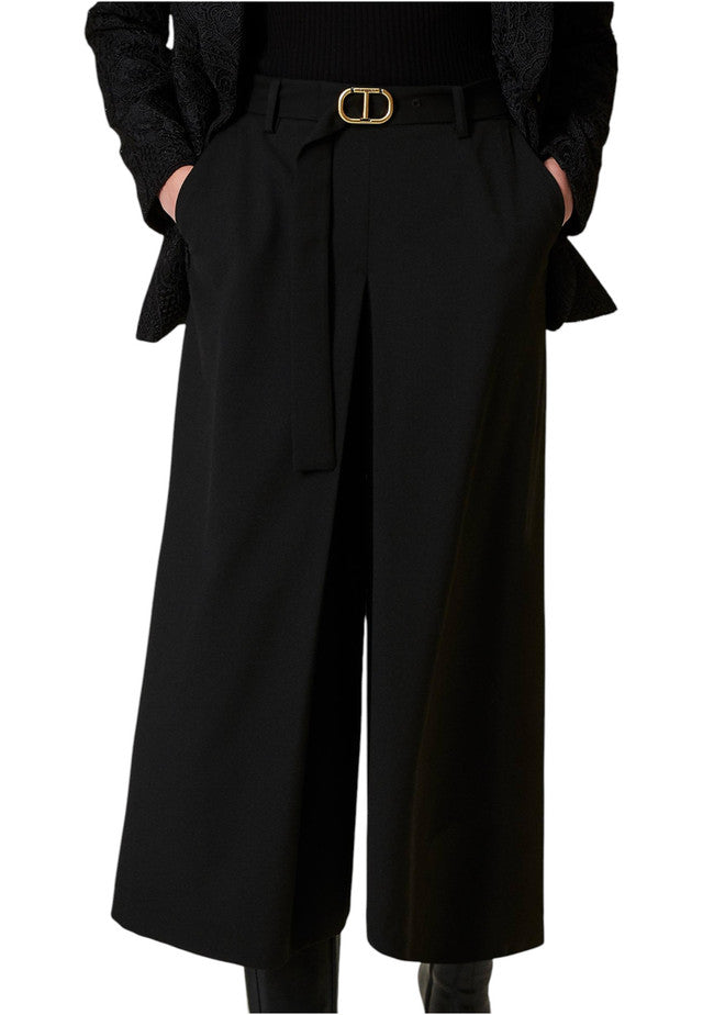 Pantaloni  Donna Twinset Con Contropiego E Cintura  242TP2162