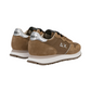 Sneakers Basse Donna Sun68 Stile Running, Nylon E Suede, Dettagli Laminati Ally Silver Gold Z46202