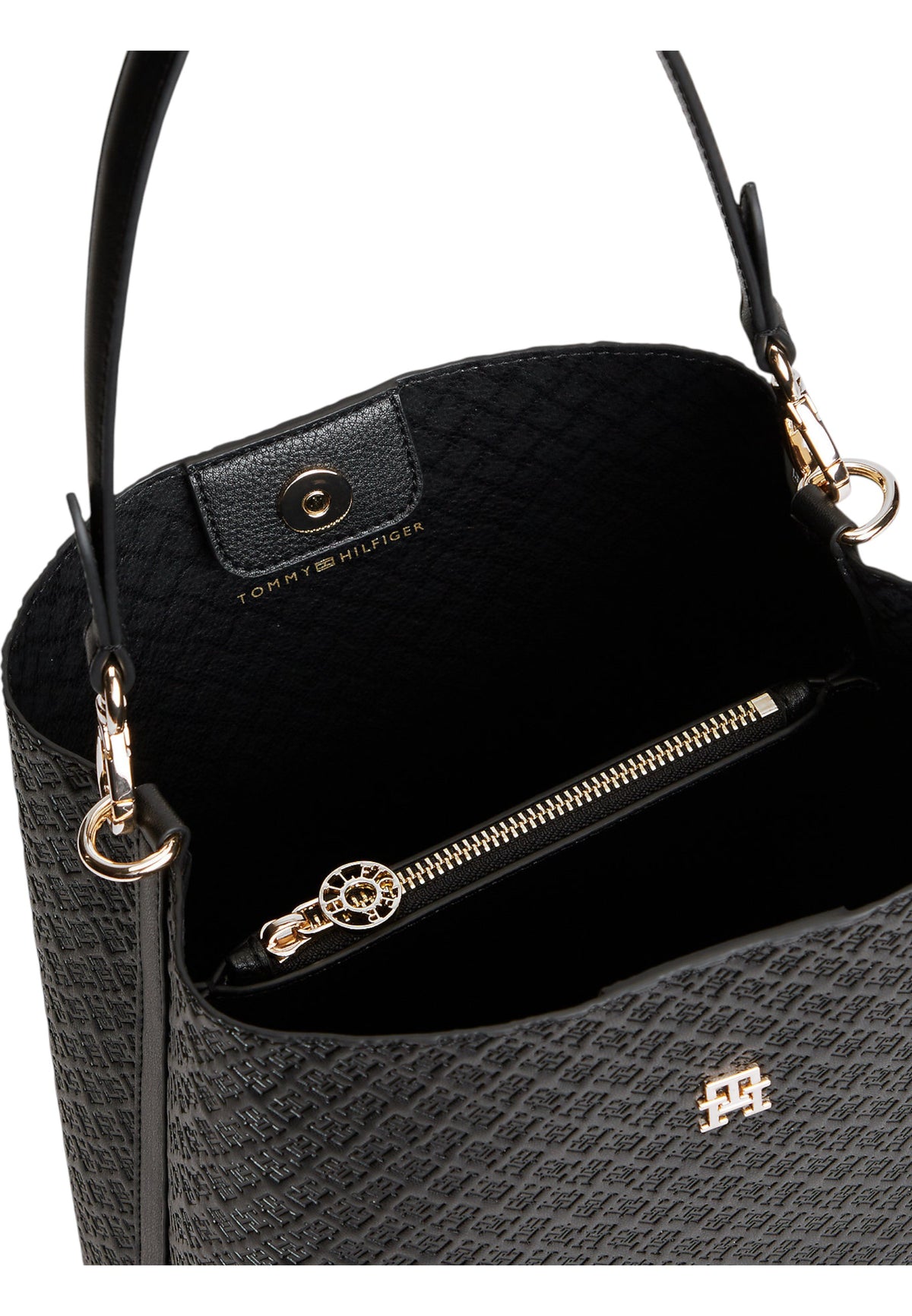 Borsa A Spalla Donna Tommy Hilfiger Shoulder Bag Mono Th Icon AW0AW19000