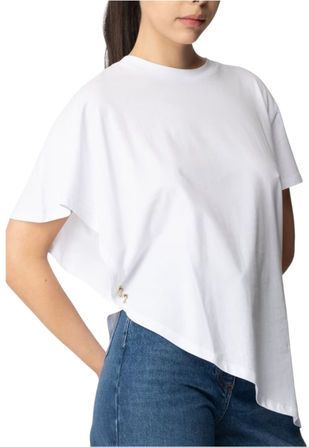 T-Shirt Manica Corta Donna Patrizia Pepe Asimmetrica  2M4376J111