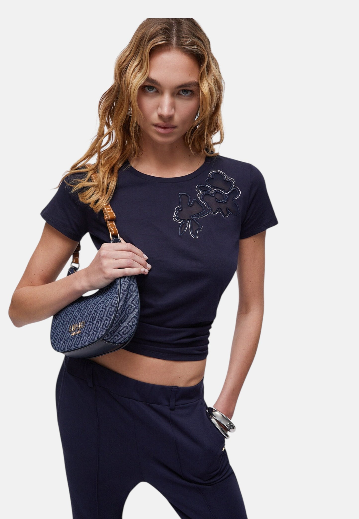 T-Shirt Manica Corta Donna Liu Jo Con Cut Out Eco Line TA6155JS923