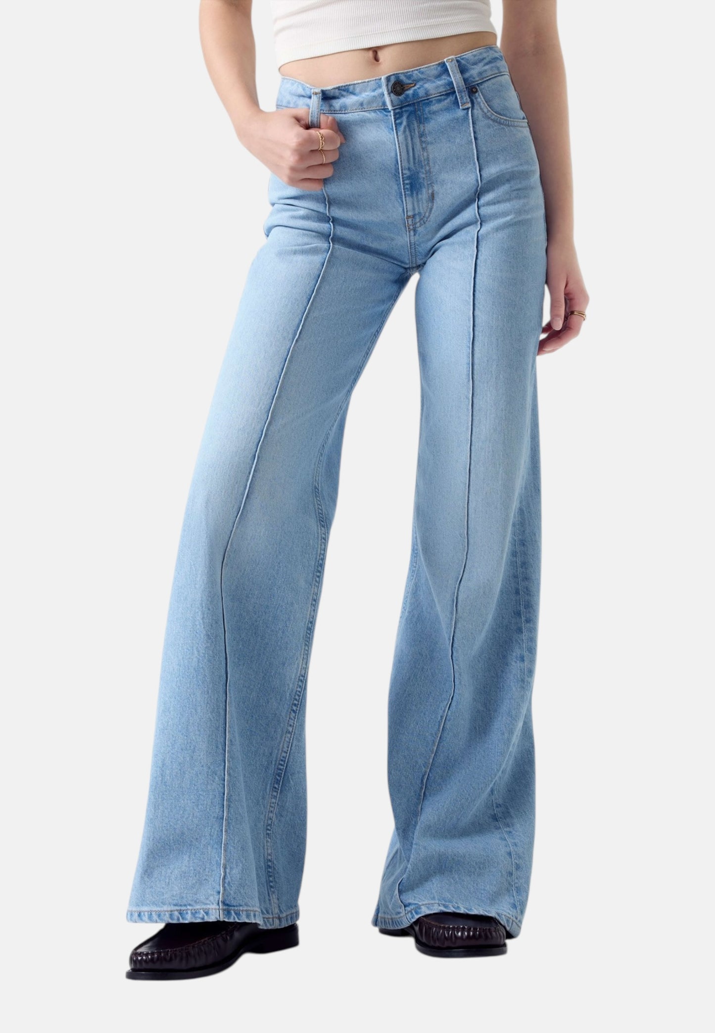 Pantaloni Flare Fit Donna Guess Glory Vintage Light Gj High Rise W6RA0RD6335