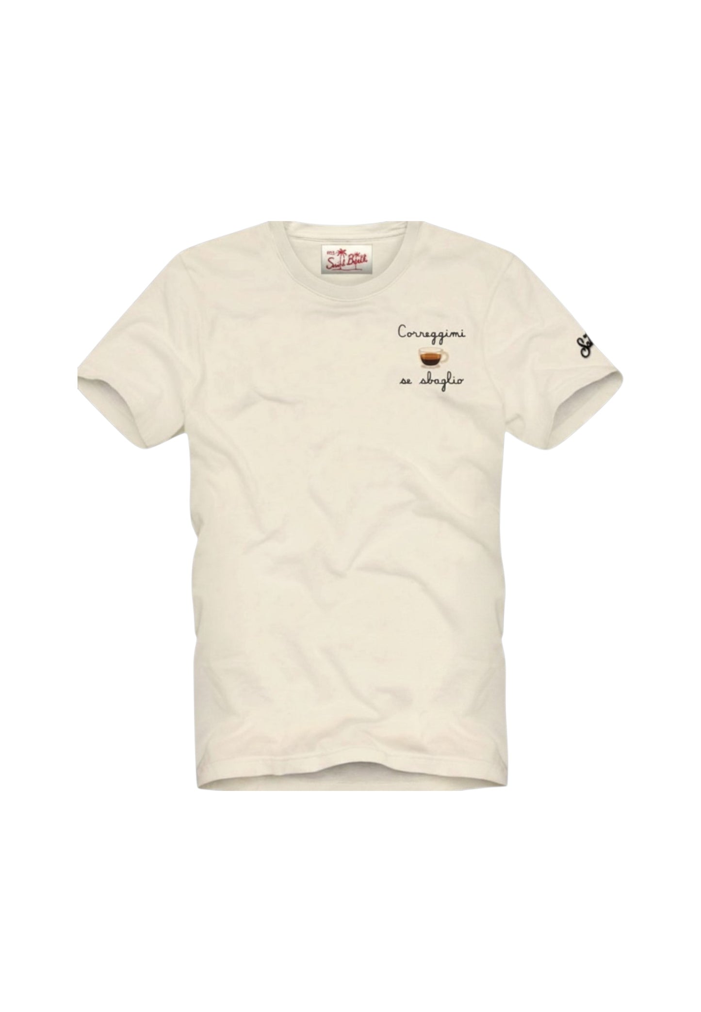 T-Shirt Manica Corta Uomo Mc2 Saint Barth Stampa E/O Ricamo Frontale Correggimi Sbaglio Portofino POT0001