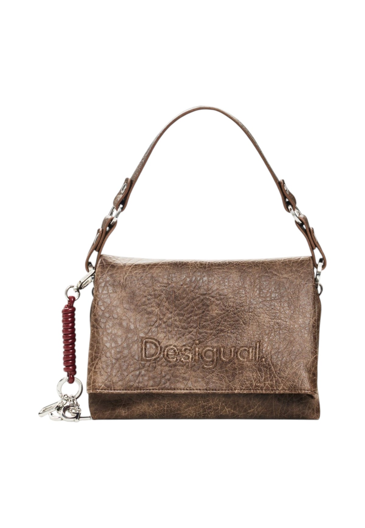Borsa A Spalla Donna Desigual  Bag Venecia 4.0 Half Logo New Choco 26WAXPAG