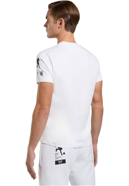 T-Shirt Manica Corta Uomo Bikkembergs Stampa Optical