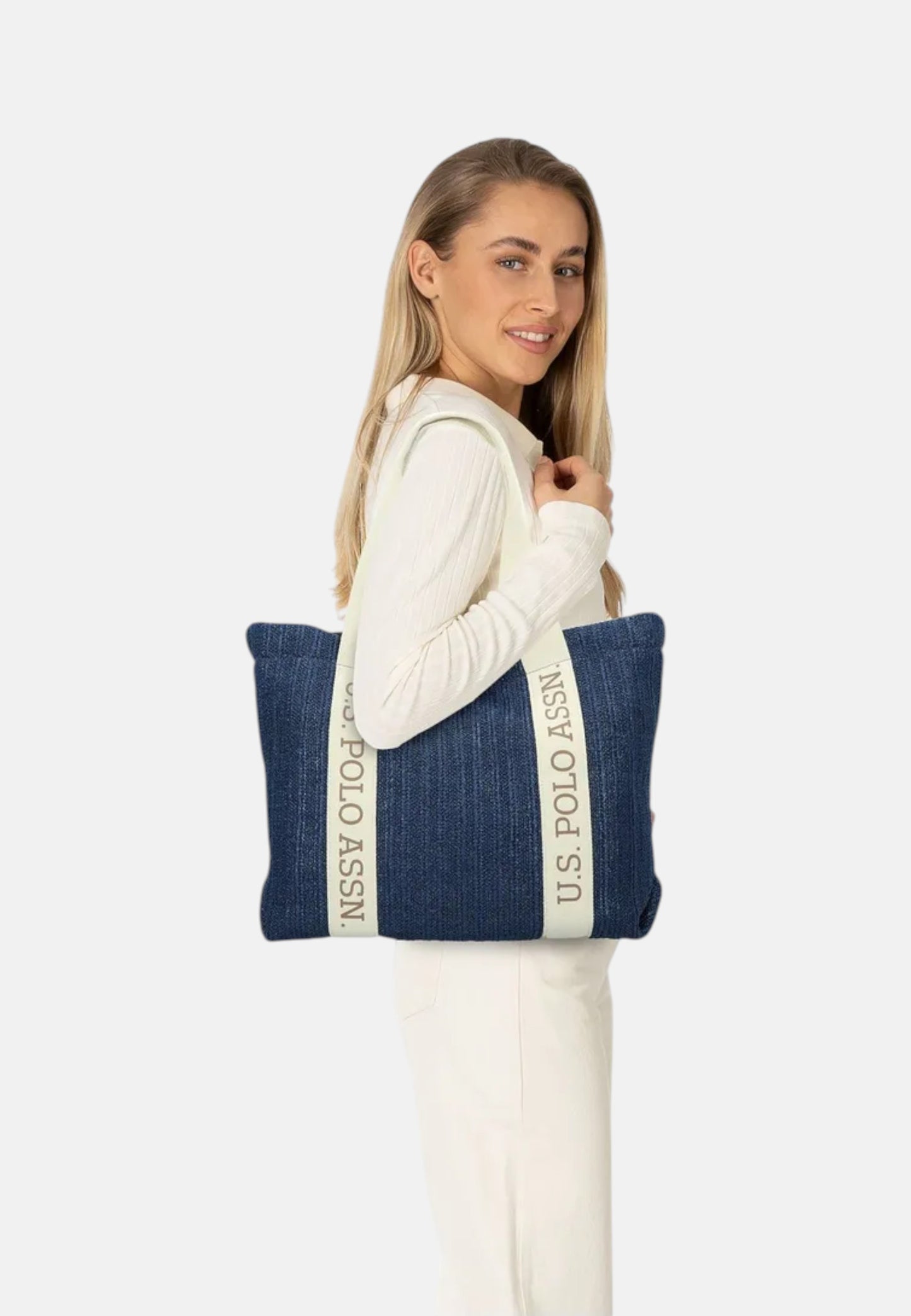 Borsa A Mano Donna U.S. Polo Assn. Mare Large Shopping Pool Party BEU2P8692WP5