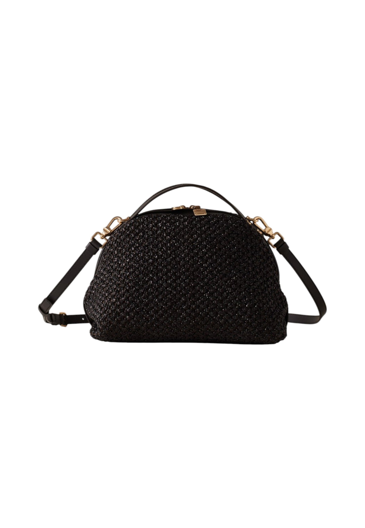 Borsa A Mano Donna Borbonese BaulettoSmall In Paglia Traforata Con Tracolla Sexy 910103800379