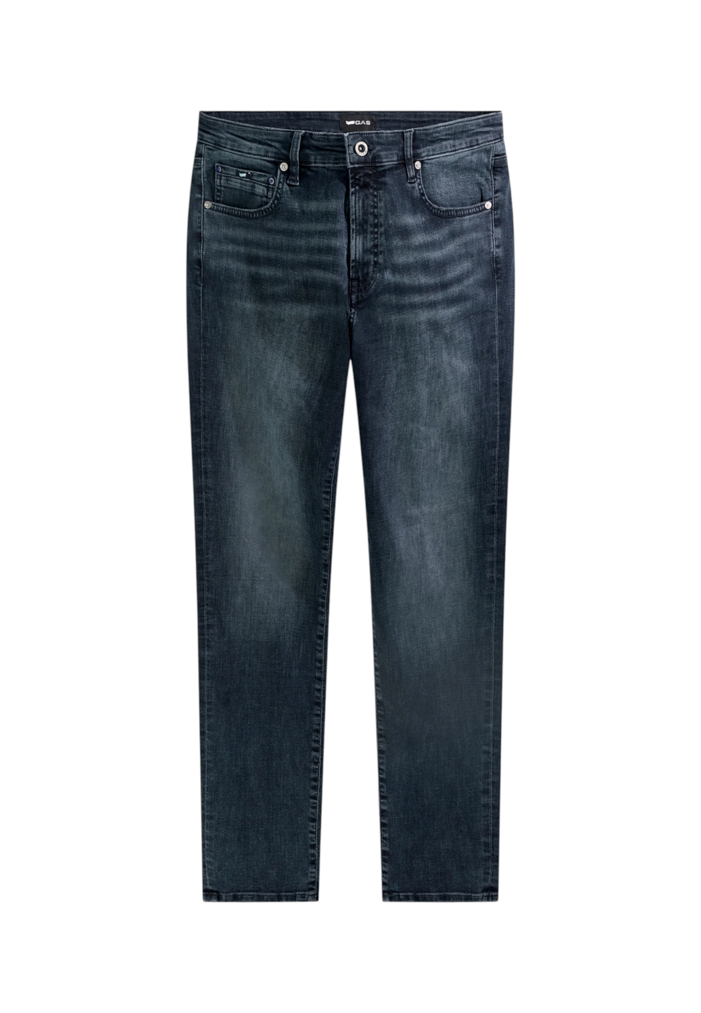 Jeans Skinny Fit Uomo Gas Stone Wash Blue/Black Medium Sax Zip Rev 351450031061