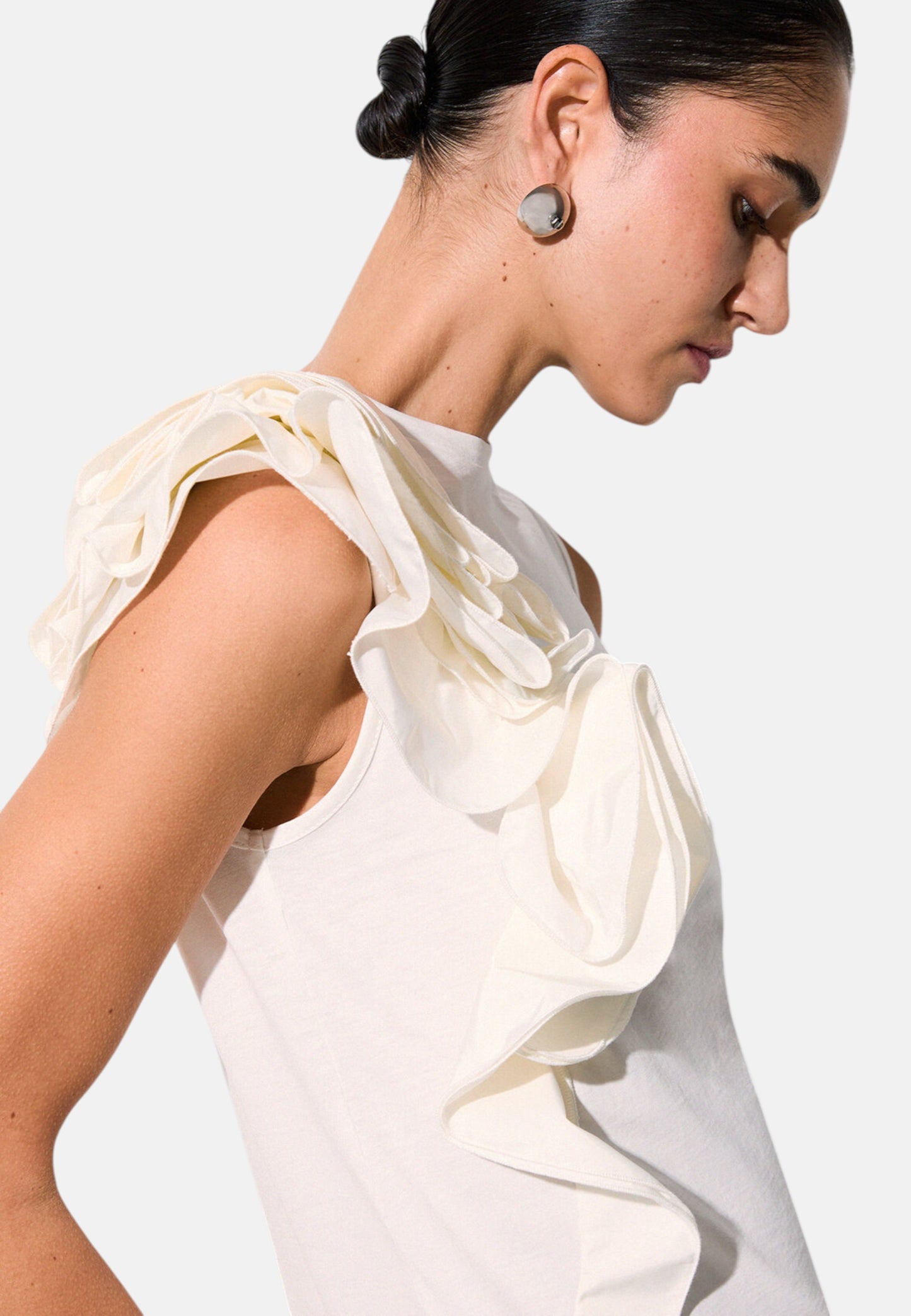 T-Shirt Manica Corta Donna Liu Jo Con Volant  CA6385J6308