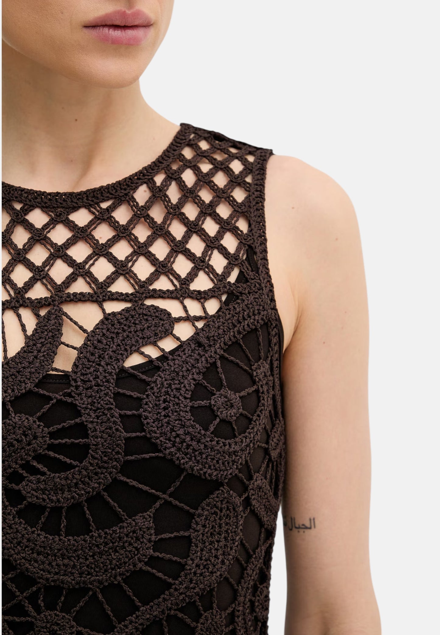 Vestito Lungo Donna Pinko Crochet Geometric Bufera 106361A354