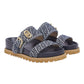 Ciabatte  Donna Liu Jo A Doppia Fascia In Denim Monogram Livia 02 SA6109TX523