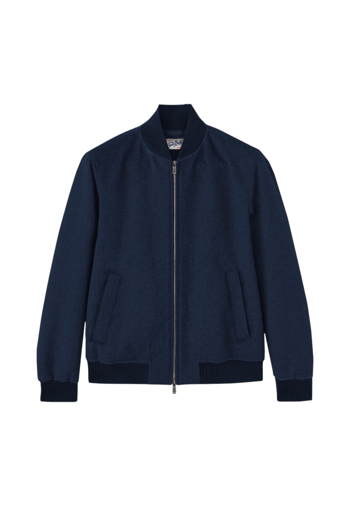 Giacca Bomber Uomo Mc2 Saint Barth Chiusura Con Zip, Collo E Polsi A Coste Camden Wool CMD001