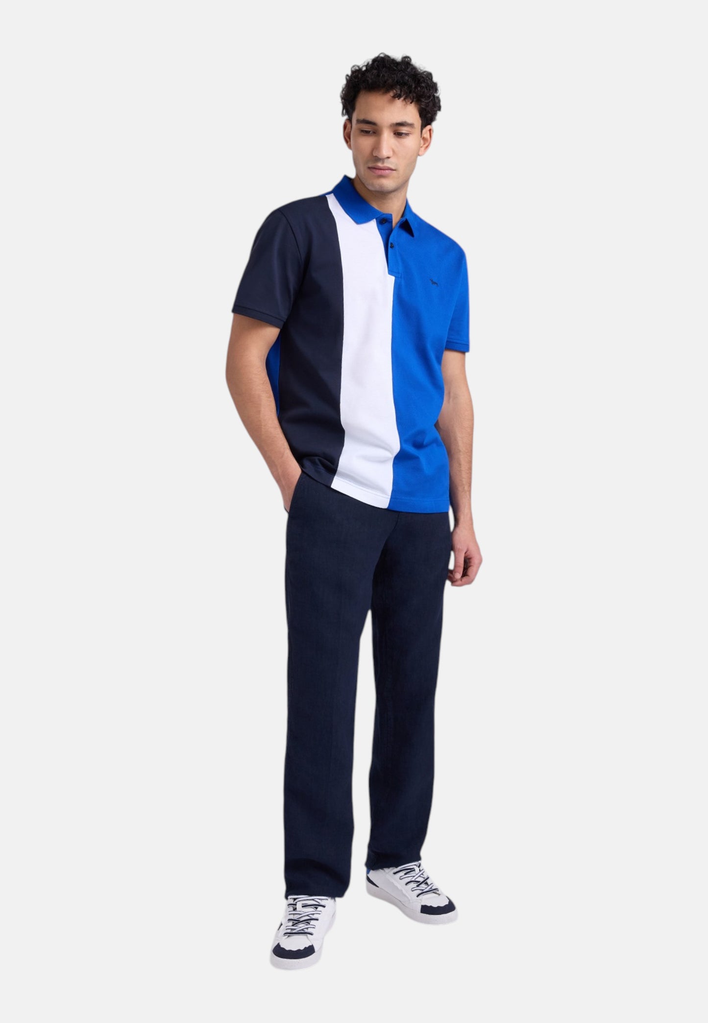 Polo Manica Corta Uomo Harmont & Blaine Color Block  LRQ473021148