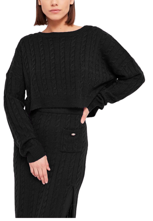 Maglione Scollo A Barca Donna Denny Rose Con Bottoni Dietro  321ND53002