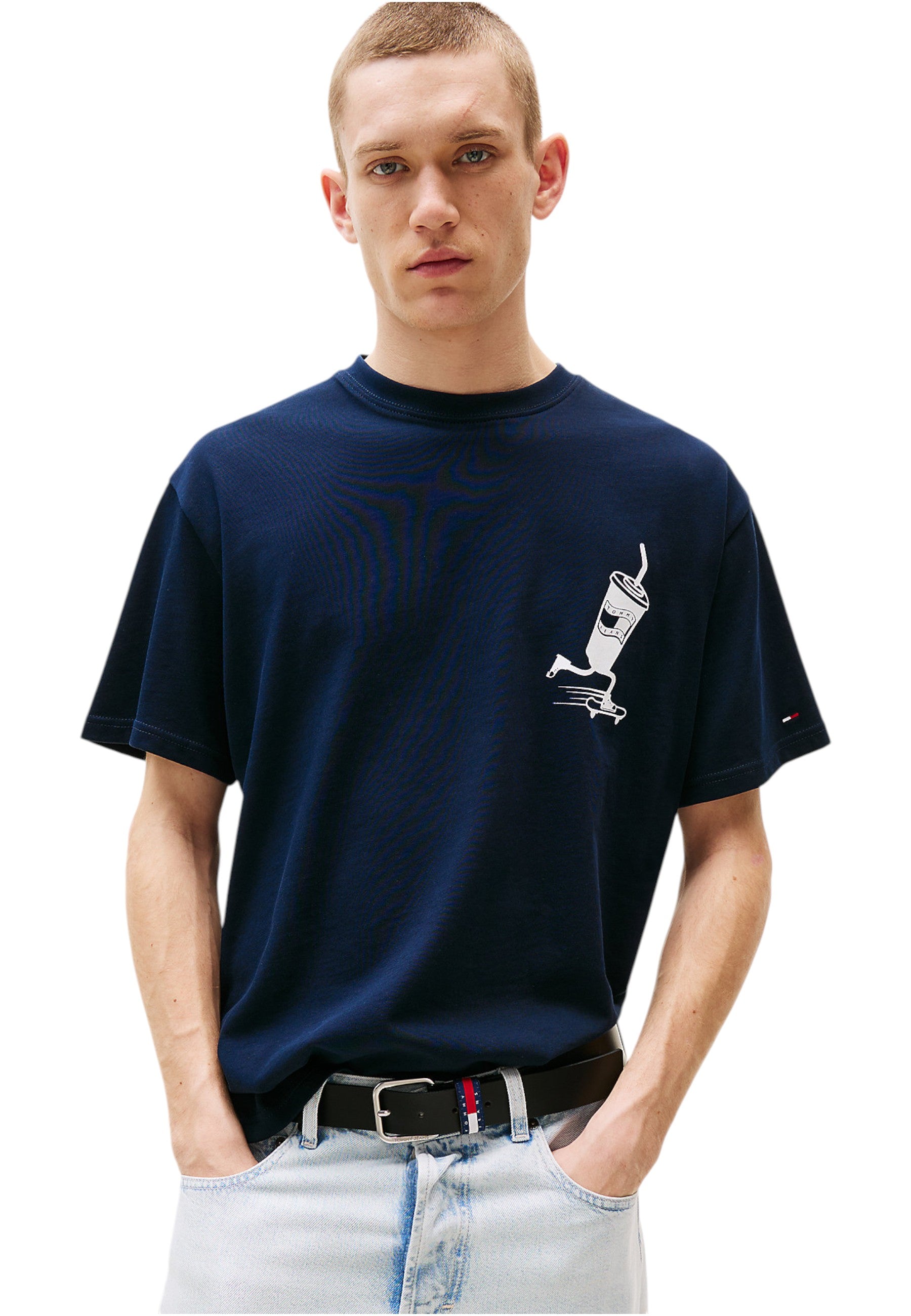 T-Shirt Manica Corta Uomo Tommy Jeans  Tjm Relaxed Skater Back DM0DM21830