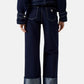 Jeans Wide Leg Donna Guess Risvoltati Roll Up Pant W6RA3GD6911