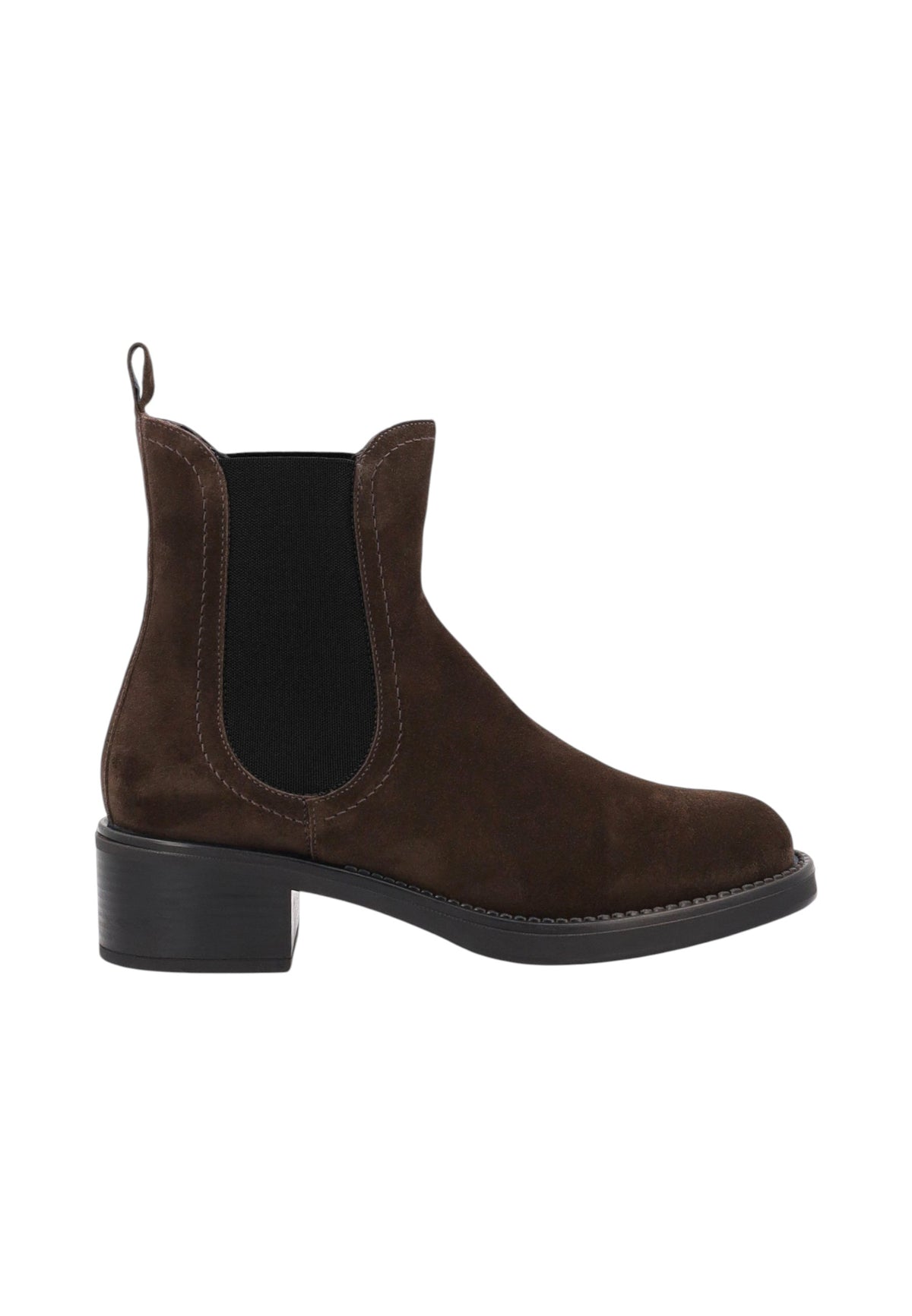 Stivaletti Chelsea Donna Frau Pelle scamosciata, Elastici laterali, Tacco largo Waxy A82C5