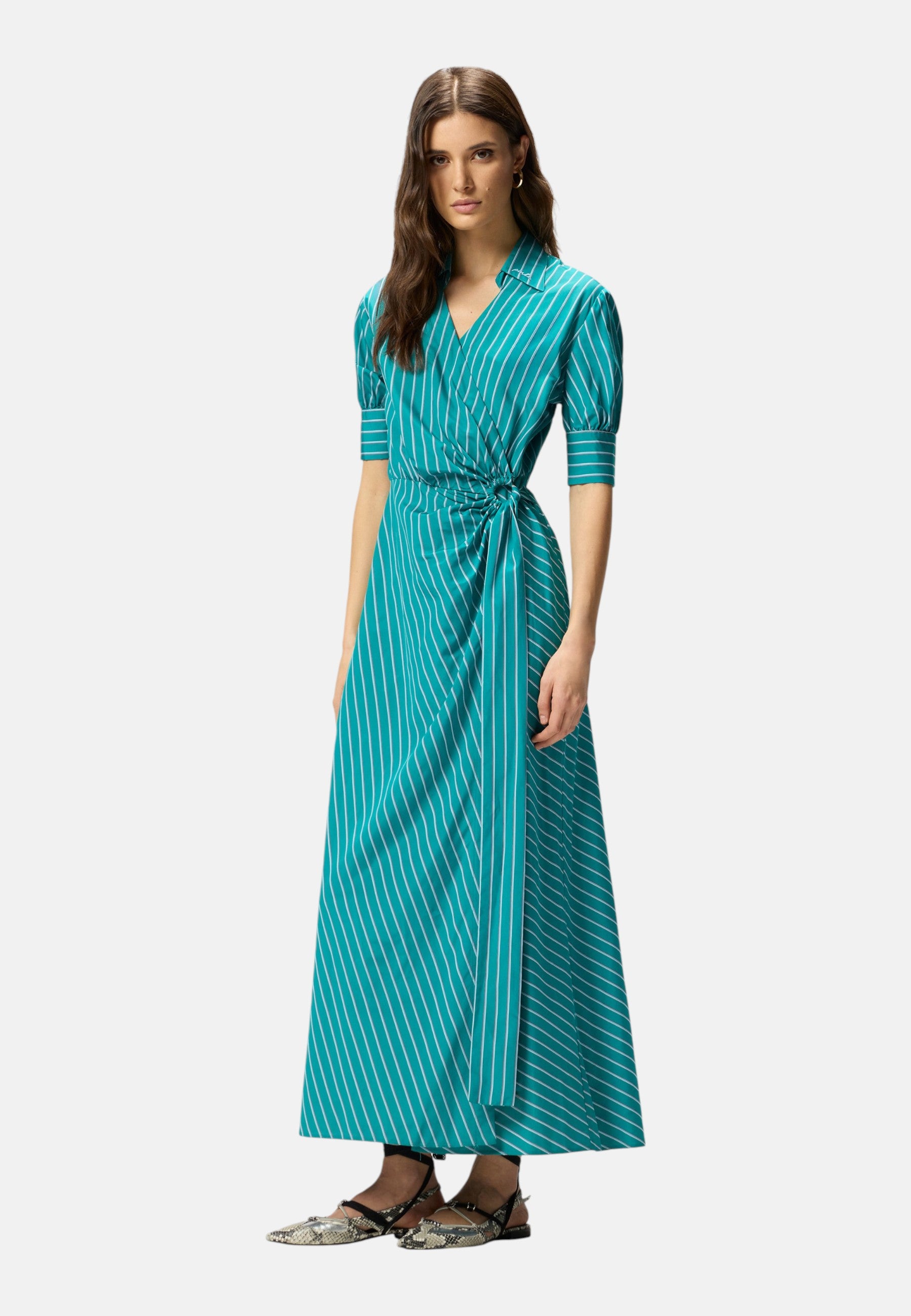 Vestito Lungo Donna Pinko Con Motivo A Righe Alexandra 106669A33Q
