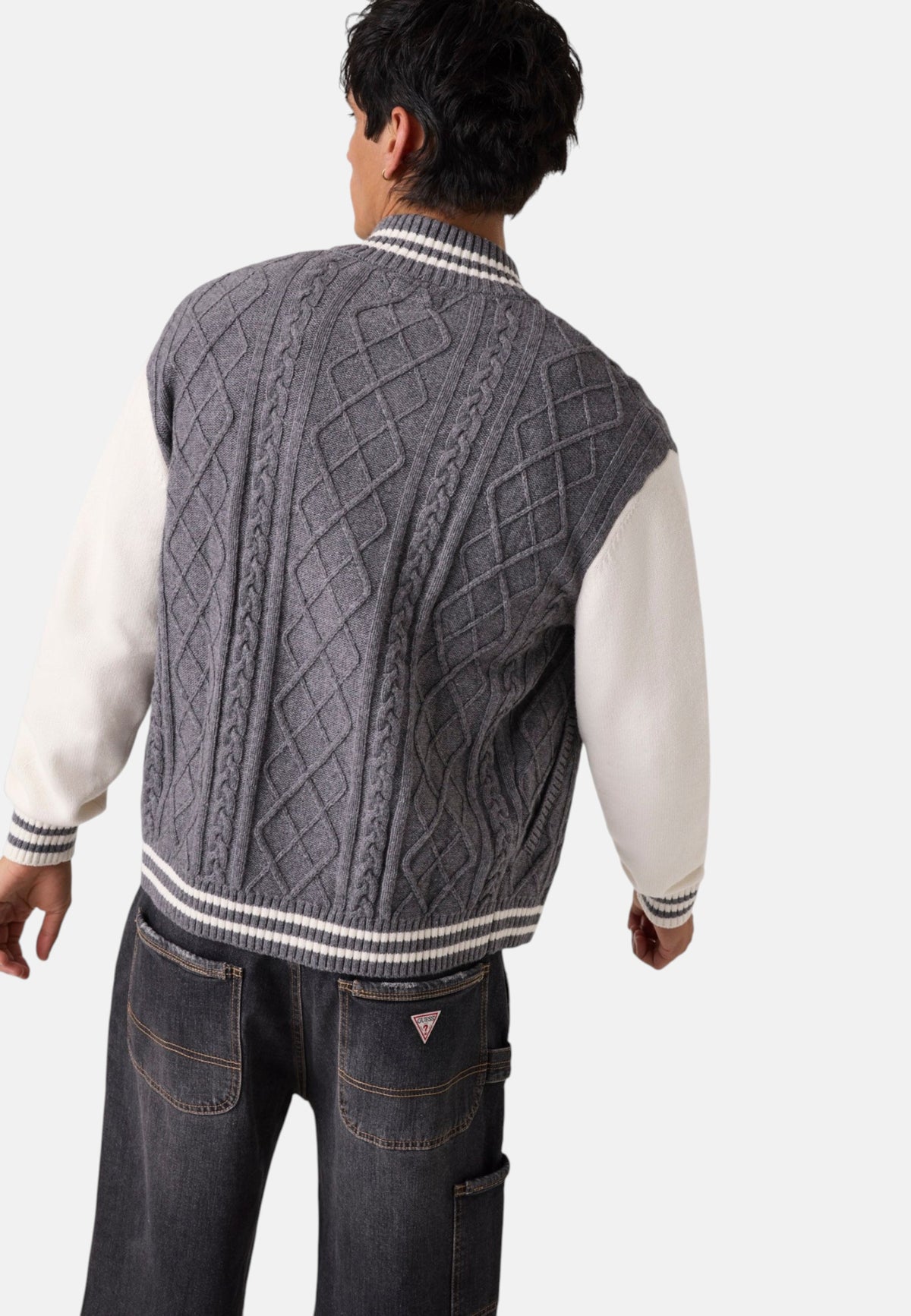 Giacca Bomber Uomo Guess In Maglia, Manica lunga, Zip intera Gj M6BR09Z1232
