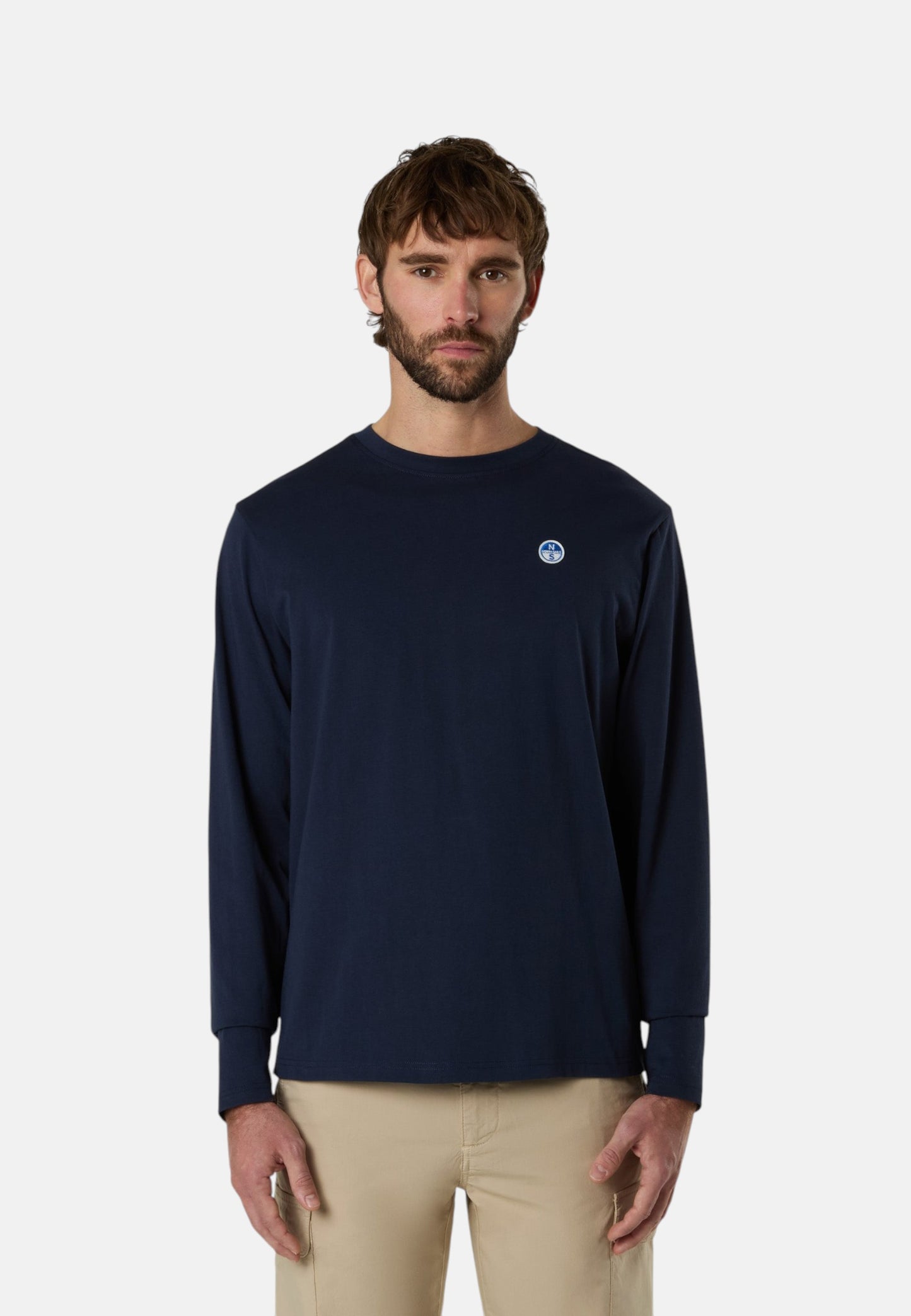T-Shirt Manica lunga Uomo North Sails Logo Basic  692989