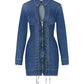 Vestito Corto Donna Liu Jo In Denim Con Stringhe Liu Jo feat ELODIE UA6508D0399