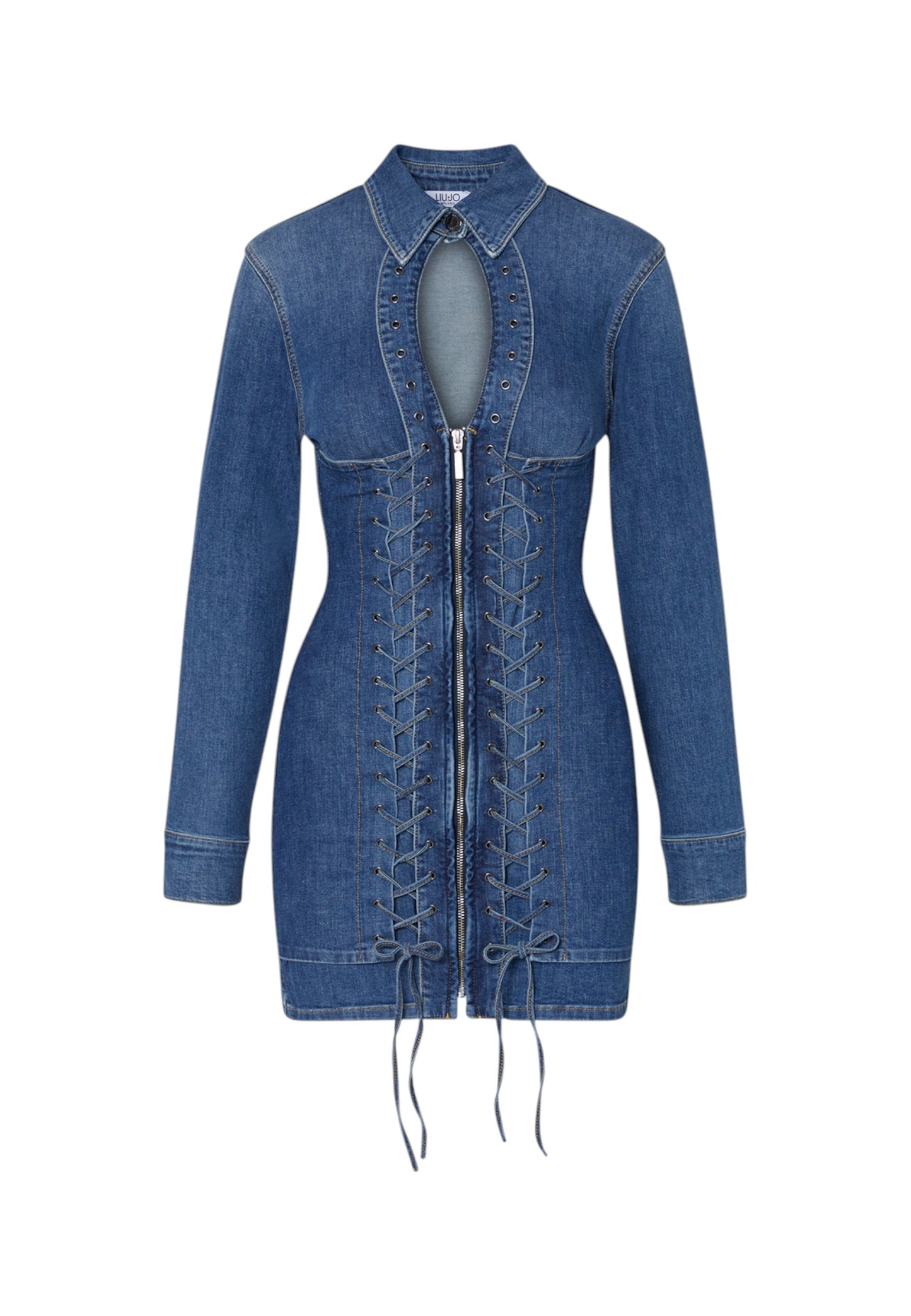 Vestito Corto Donna Liu Jo In Denim Con Stringhe Liu Jo feat ELODIE UA6508D0399