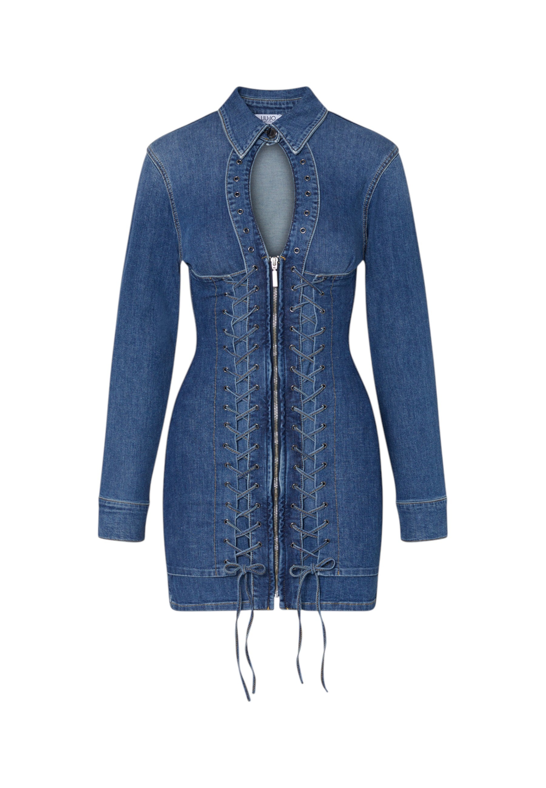 Vestito Corto Donna Liu Jo In Denim Con Stringhe Liu Jo feat ELODIE UA6508D0399