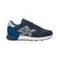 Sneakers Basse Uomo Sun68 Stile Running, Nylon E Suede, Maxi Logo Ricamato, Dettagli A Contrasto Jaki 2.0 Solid Z46121