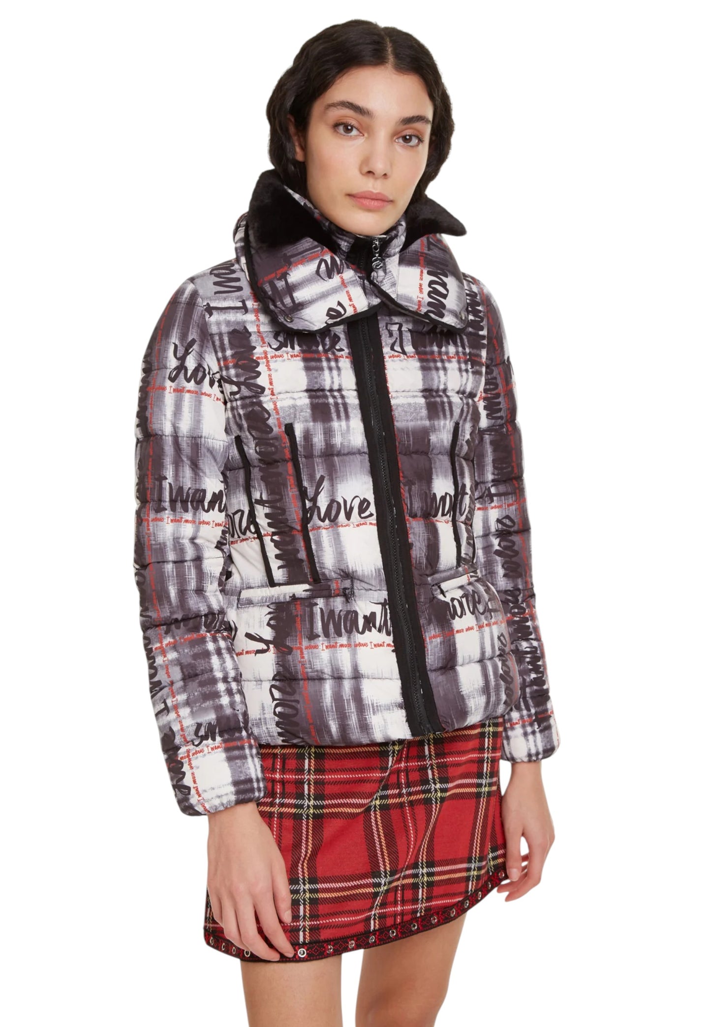Piumino Corto Donna Desigual Con Cappuccio Padded Sigrun 19WWEW44