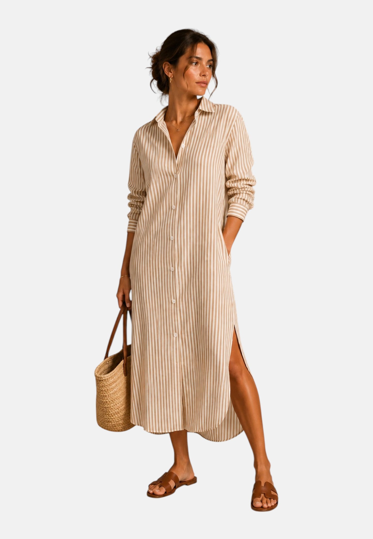 Vestito Lungo Donna Mc2 Saint Barth Chemiser Stripes Adeline ADN0001