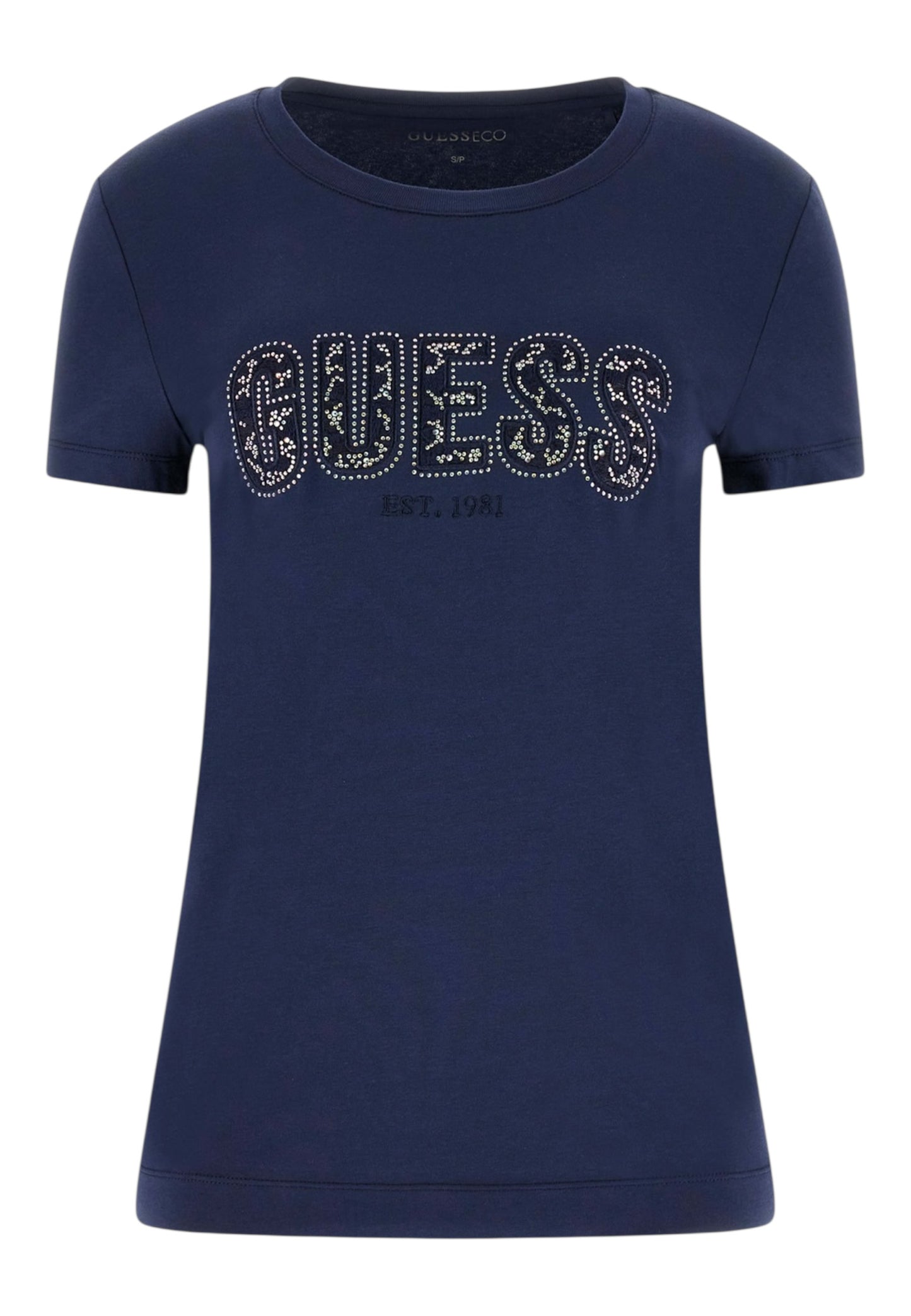T-Shirt Manica Corta Donna Guess  Logo Lace W5GI04J1314
