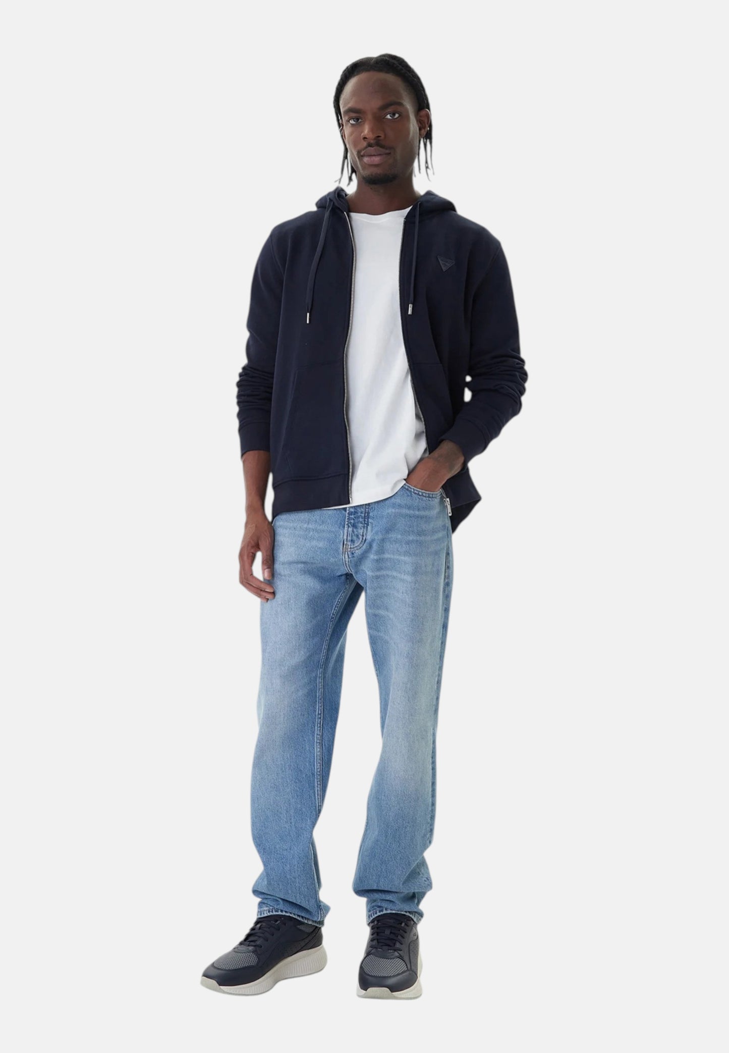 Felpa Con Zip Uomo Guess Con Cappuccio Basic M6RQ48KCN01