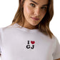 T-Shirt Manica Corta Donna Guess  Gj I Love Gj Reg W6GI45K8HM0