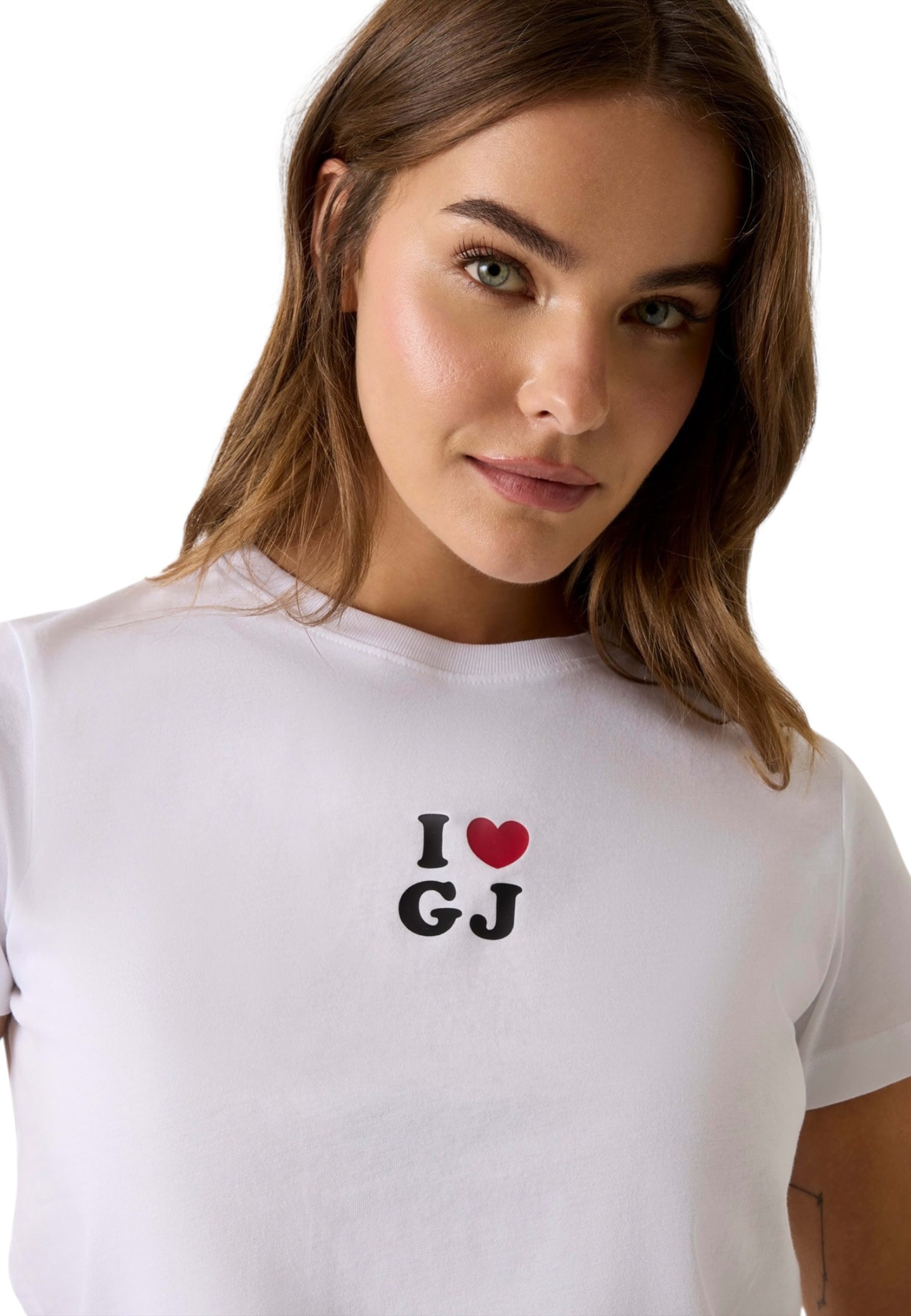 T-Shirt Manica Corta Donna Guess  Gj I Love Gj Reg W6GI45K8HM0