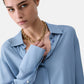 Camicia Manica lunga Donna Liu Jo Con Bottone Strass  CF6207T2578