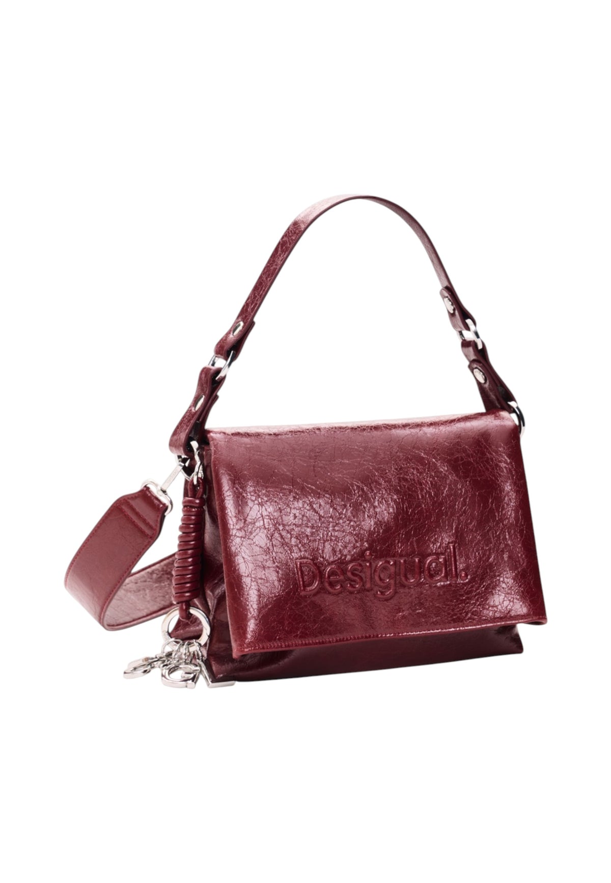 Borsa A Spalla Donna Desigual  Bag Half Logo Venecia 4.0 Granate 26WAXP80