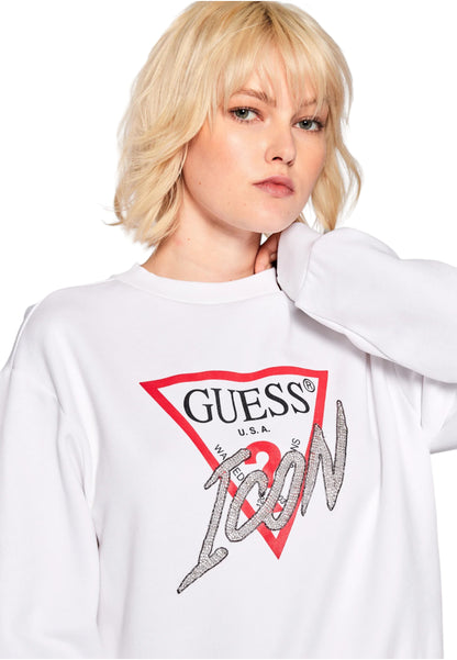 Felpa A Girocollo Donna Guess  Love Triangle