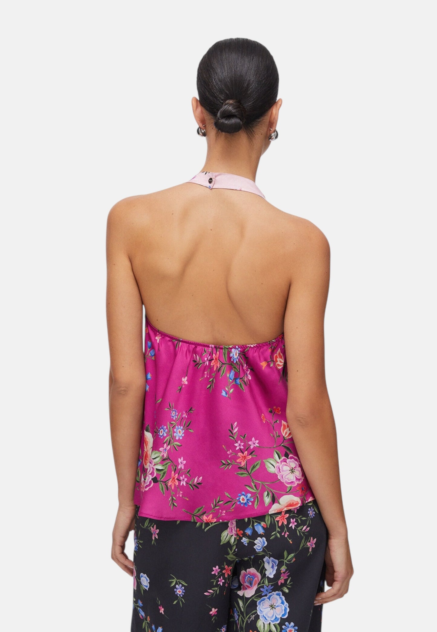 Top  Donna Liu Jo A Fiori In Raso Eco Line CA6208TS562