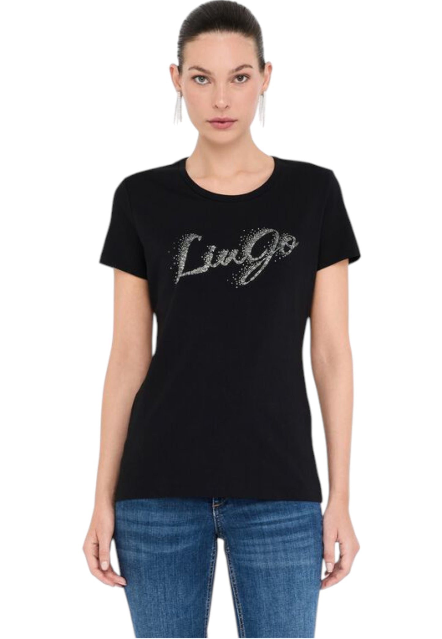 T-Shirt Manica Corta Donna Liu Jo  Faded Liujo Silver UF5266JS904