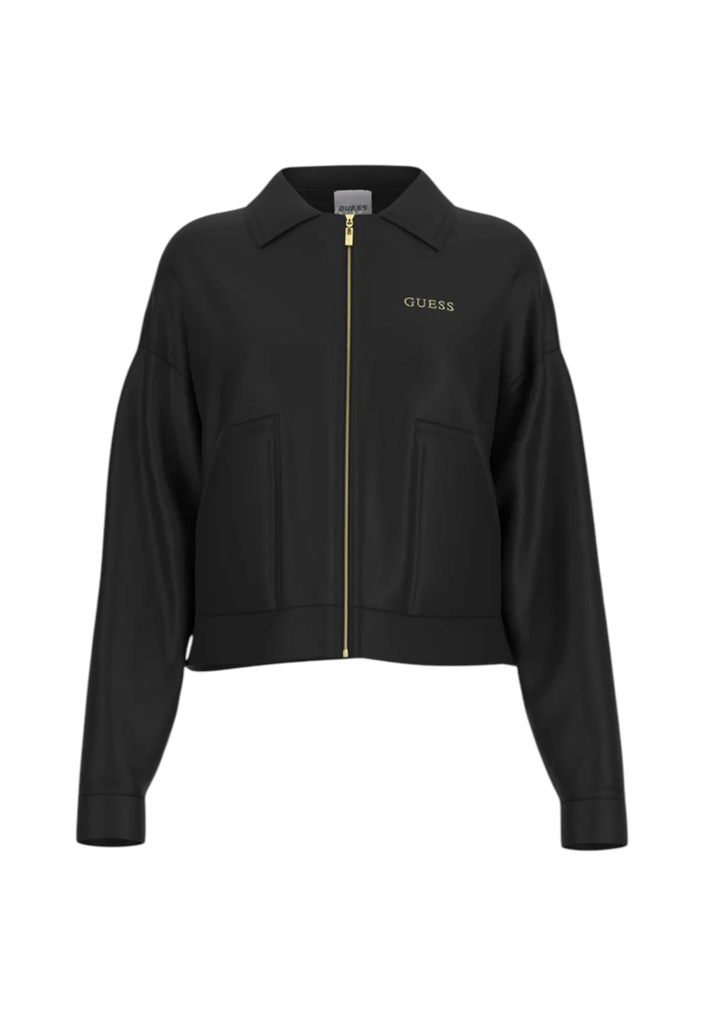 Giacca Invernale Donna Guess Crop Con Zip In Nylon Carla V5YL08KCX42