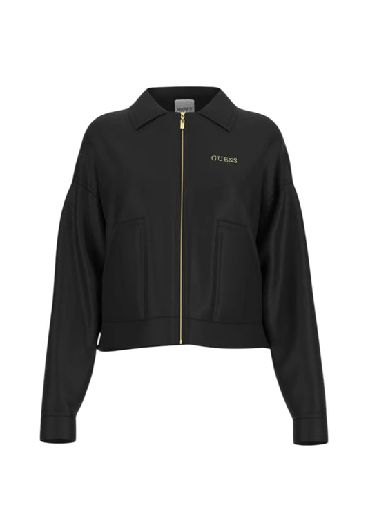 Giacca Invernale Donna Guess Crop Con Zip In Nylon Carla V5YL08KCX42