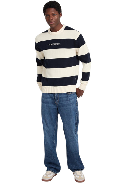 Maglione A Girocollo Uomo Guess  Gj Striped M4BR37Z3HM1