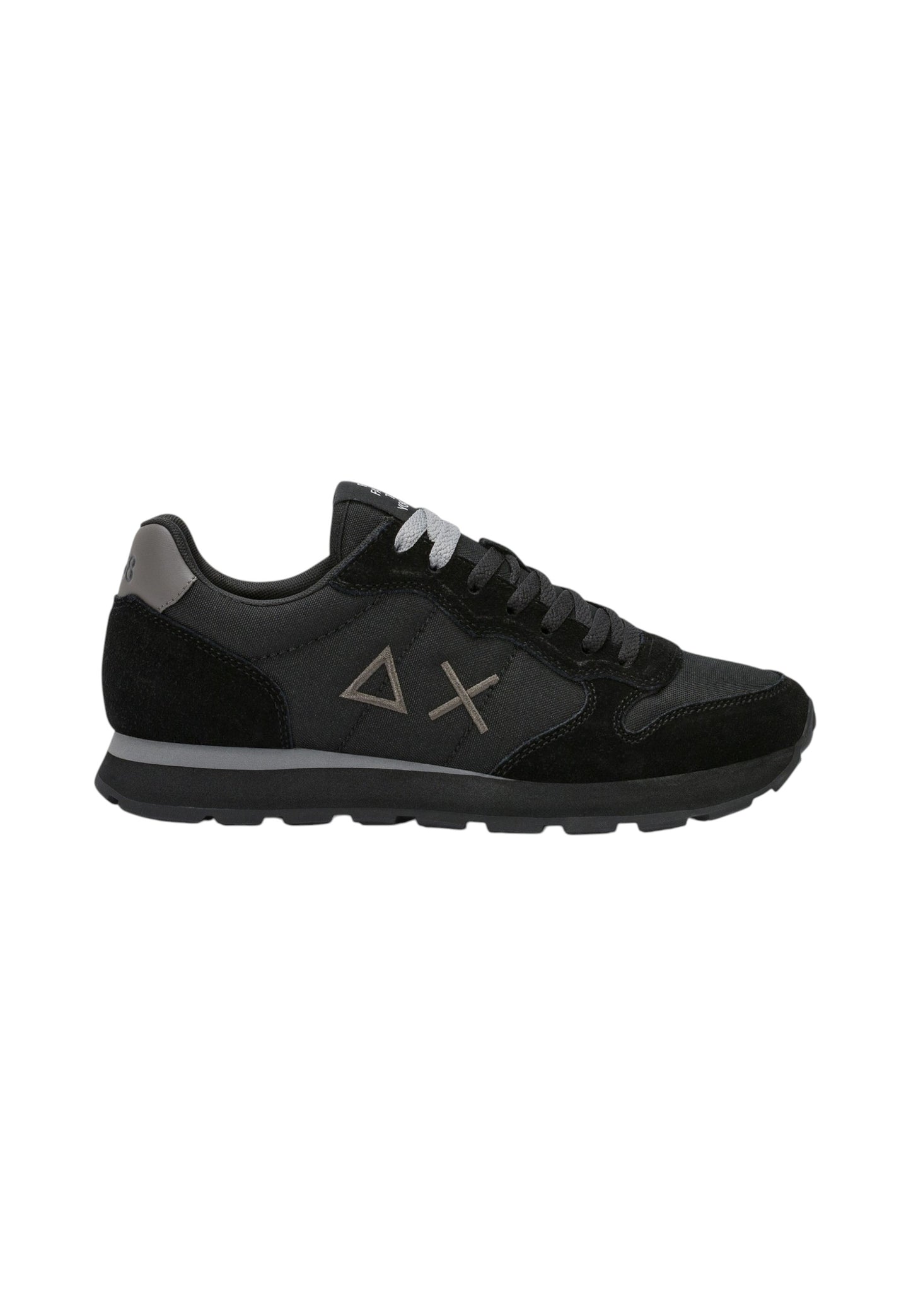 Sneakers Basse Uomo Sun68 Stile Running, Logo Ricamato, Nylon E Suede Tom Solid Z46101