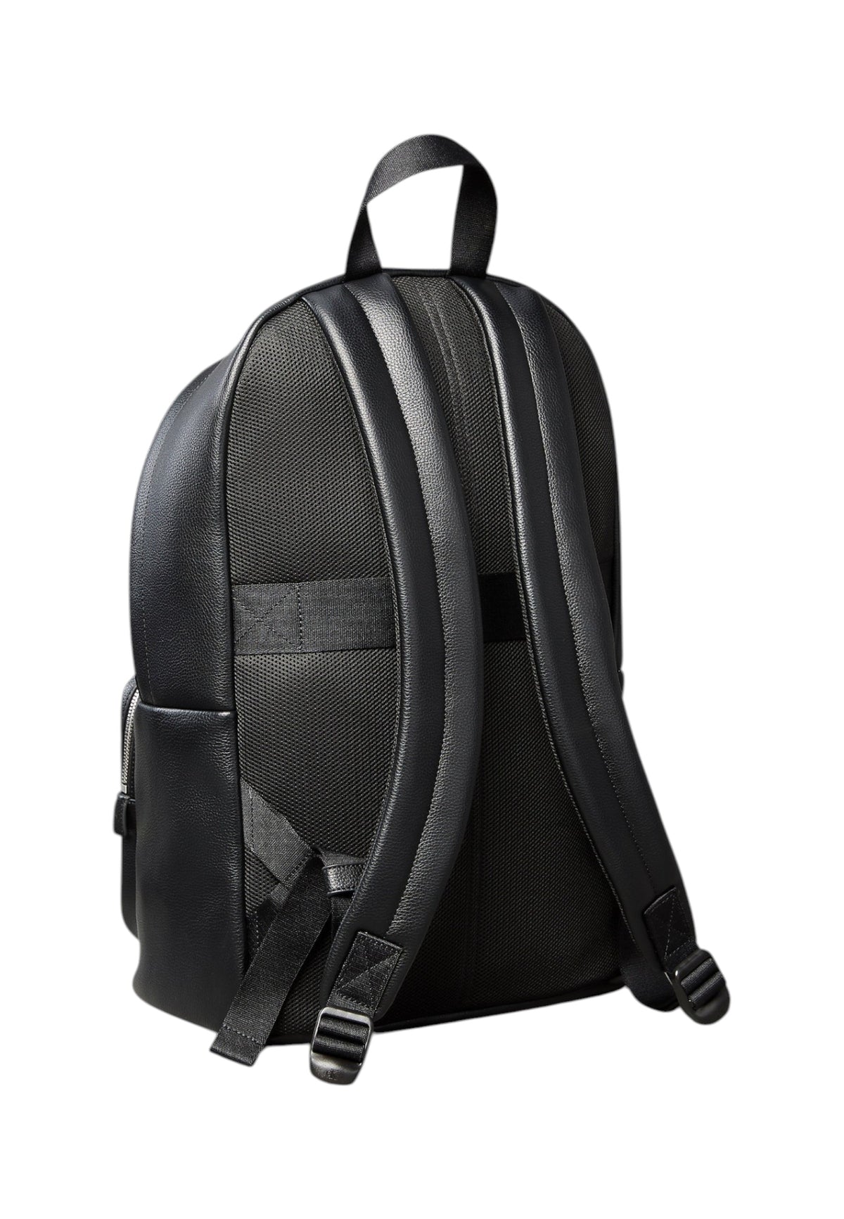 Zaino  Uomo Calvin klein Design Arrotondato, Effetto Pelle Martellata, Tasca Frontale Con Zip, Manico Superiore, Logo Calvin Klein Metallico Raised LV04D3155G
