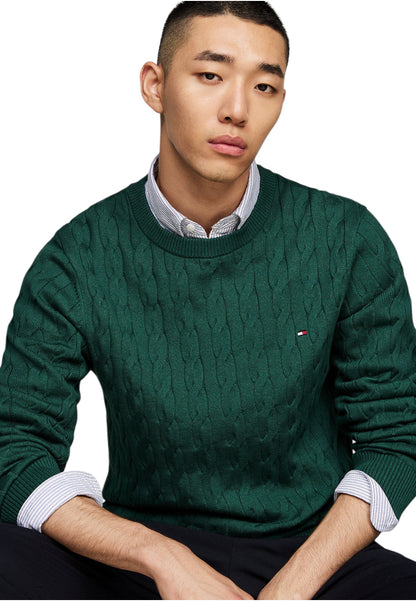 Maglione A Girocollo Uomo Tommy Hilfiger  Classic Cotton Cable MW0MW33132
