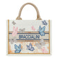 Borsa A Mano Donna Braccialini Tote Medium In Tessuto Con Ricami Esclusivi Queen B18920TY