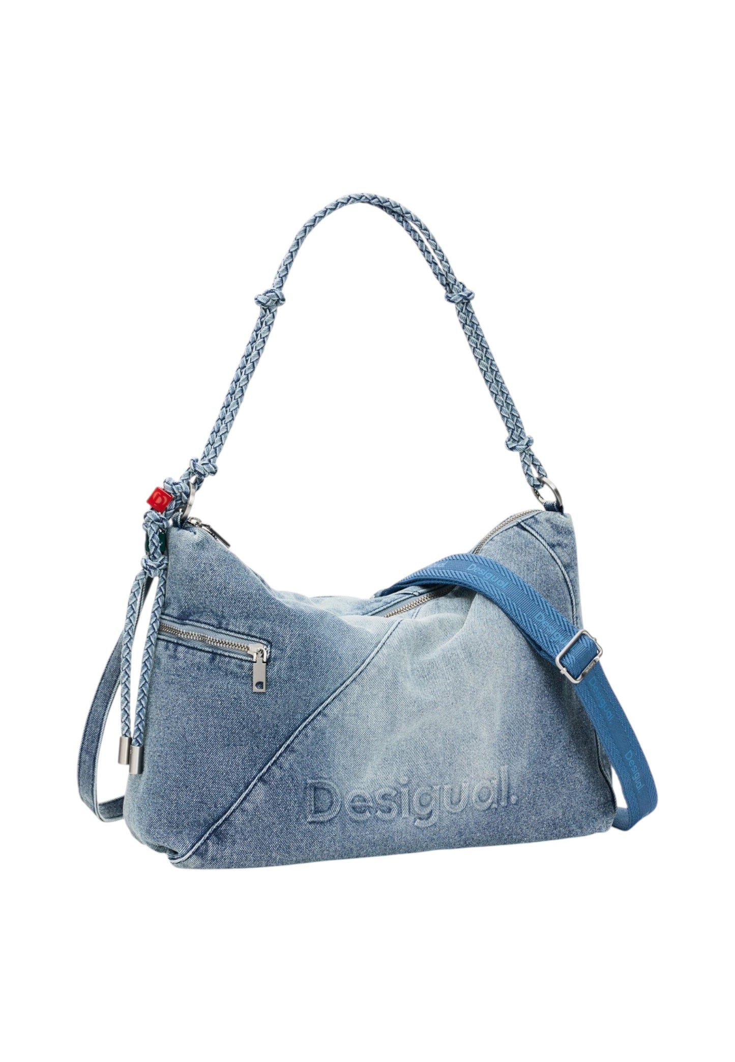 Borsa A Spalla Donna Desigual  Bag Half Logo Denim Leiria 2.0 26SAXD27