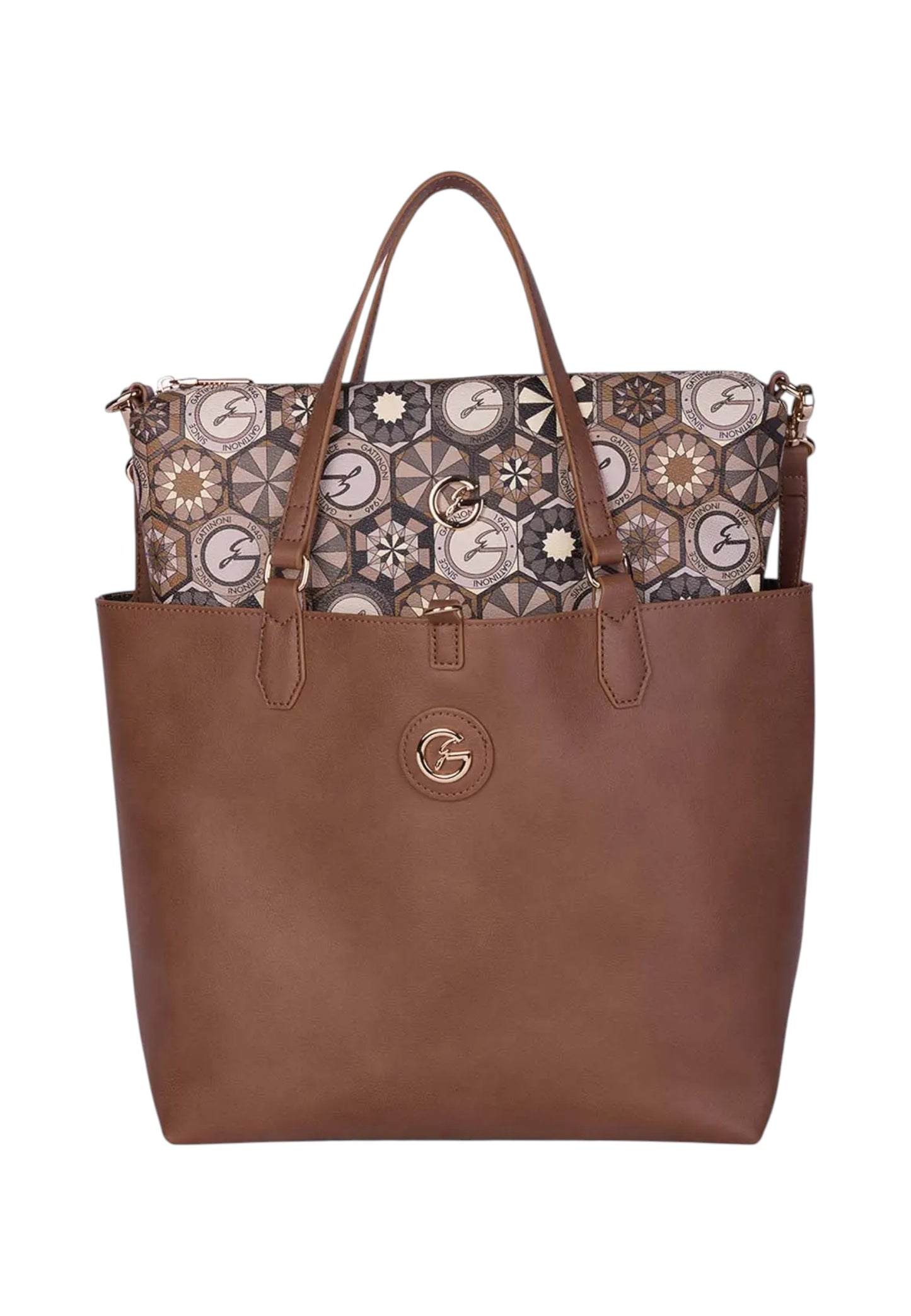 Borsa A Spalla Donna Gattinoni Medium Shopping Teodosia Reversibile BINTD8156WZT