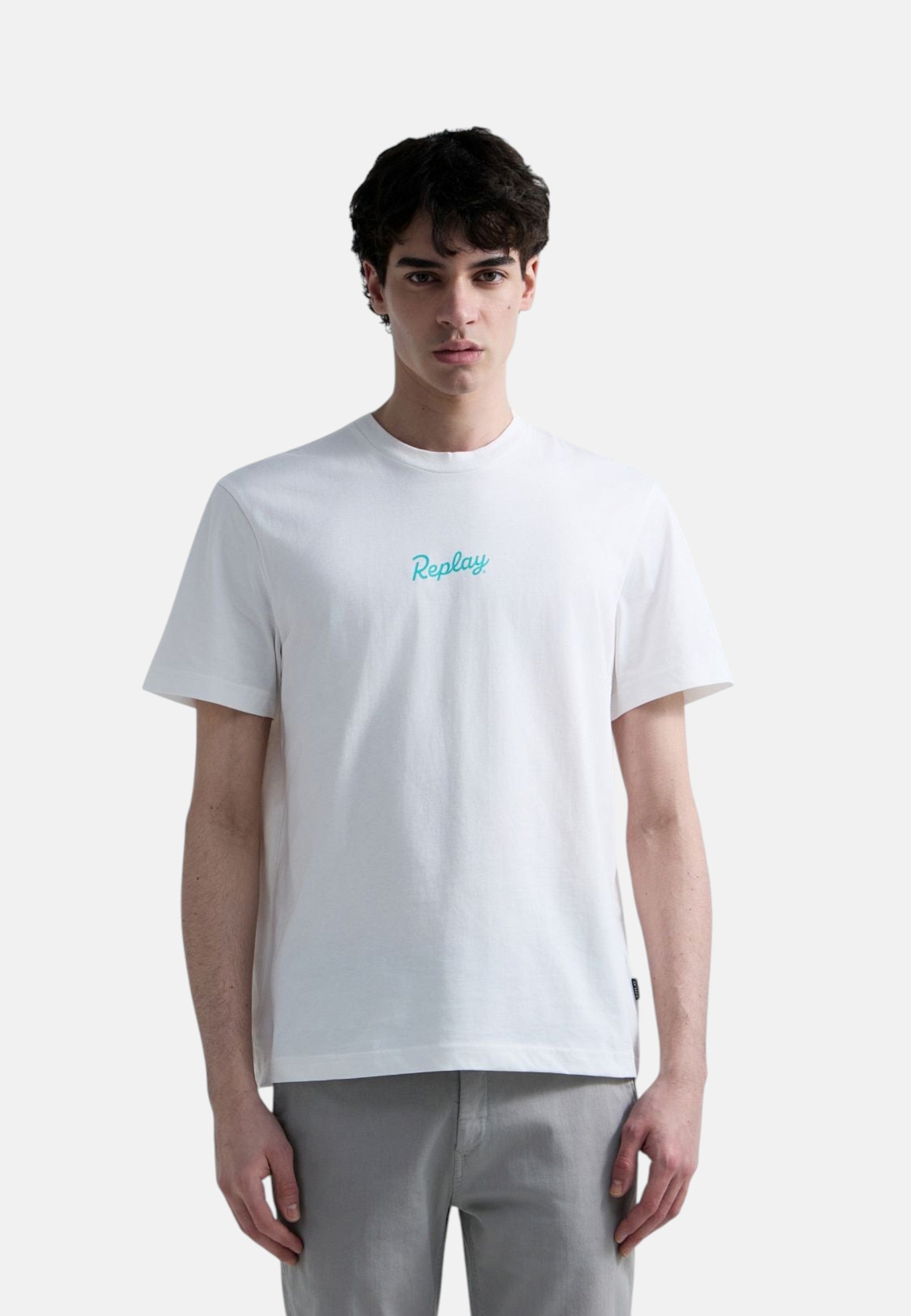 T-Shirt Manica Corta Uomo Replay Con Stampa Logata Fronte E Retro  M3349 .000.2660