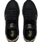 Sneakers Basse Donna Sun68 Stile Running, Nylon E Suede, Dettagli Laminati Ally Silver Gold Z46202